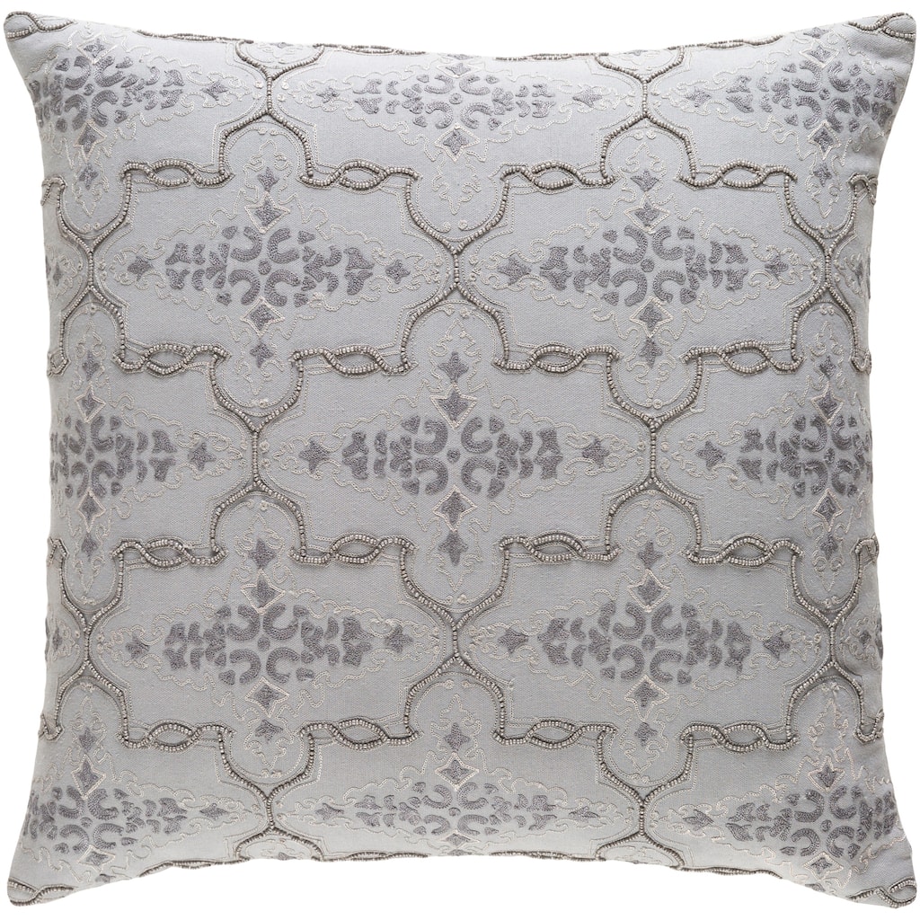 Decorative Savusavu Grey 20-inch Throw Pillow Cover