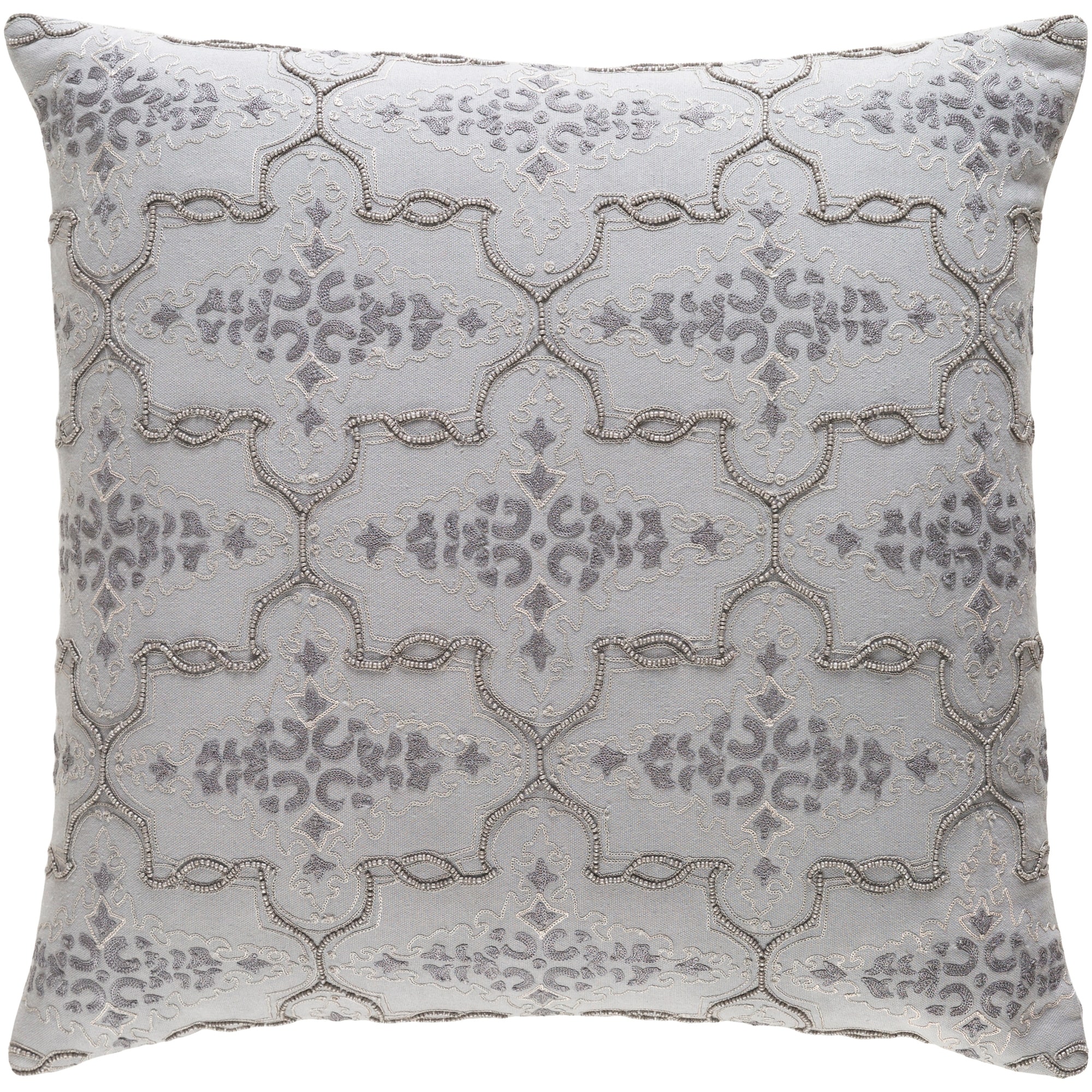 Decorative Savusavu Grey 20-inch Throw Pillow Cover