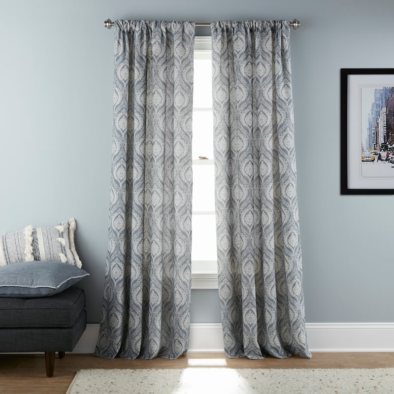 Nanshing Naomi Sheer Rod Pocket Single Curtain Panel - 50 x 84" - Grey