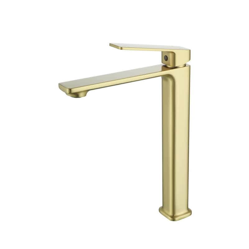 Elegant Lighting FAV-1005 Lena 1.5 GPM Vessel Single Hole Bathroom - Brushed Gold