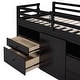 preview thumbnail 21 of 30, Double loft bed with 4 drawers under cabinets and shelves, white