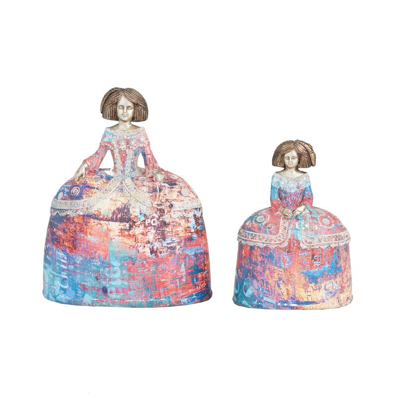 Multi Polystone Tuscan Sculptures (Set of 2)