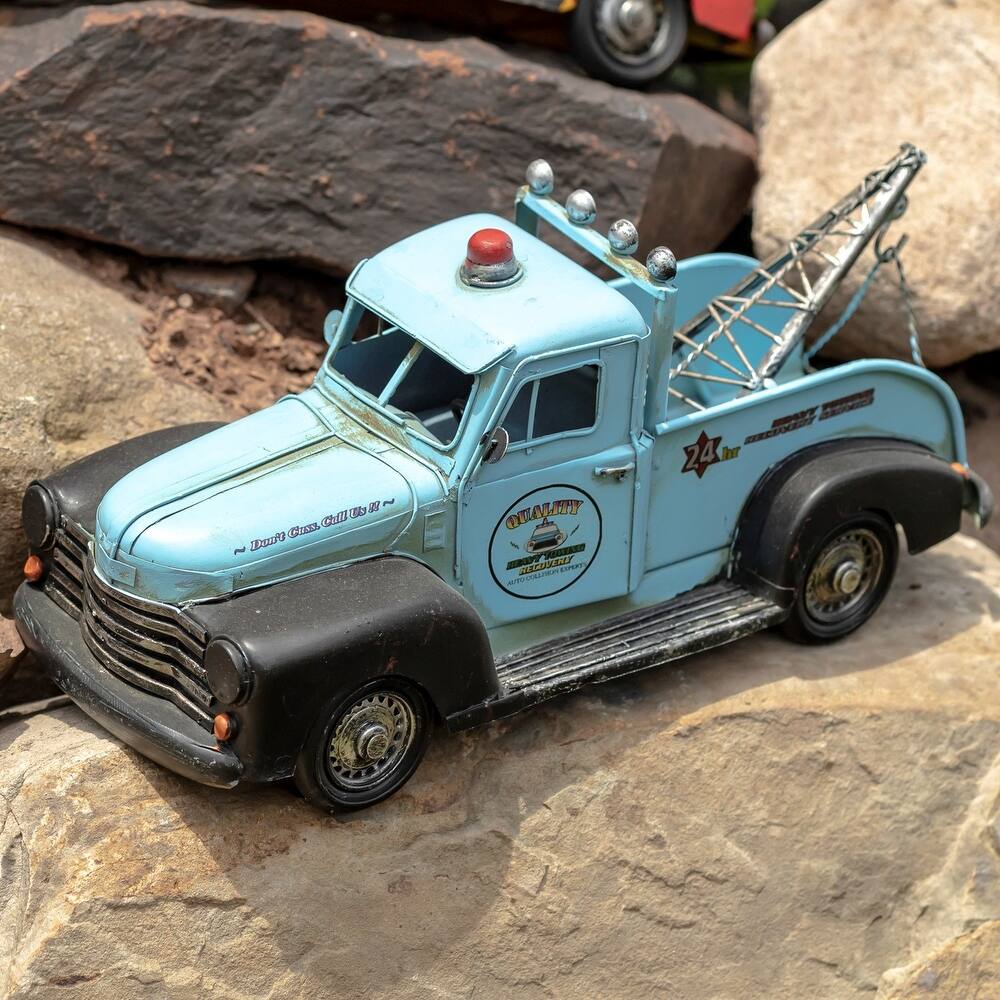 Small Vintage Style Tow Trucks- Assorted Colors