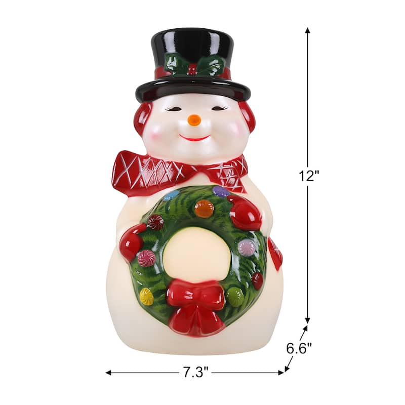 24 in. Lit Snowman Blow Mold