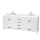 Option White / Giotto Quartz Top / Brushed Chrome