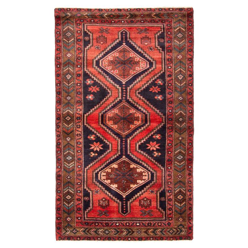 ECARPETGALLERY Hand-knotted Andelz Red Wool Rug - 4'2 x 7'3