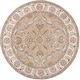 preview thumbnail 22 of 53, Artistic Weavers Coliseum Hand Tufted Traditional Border Wool Area Rug 4' Round - Grey/Beige