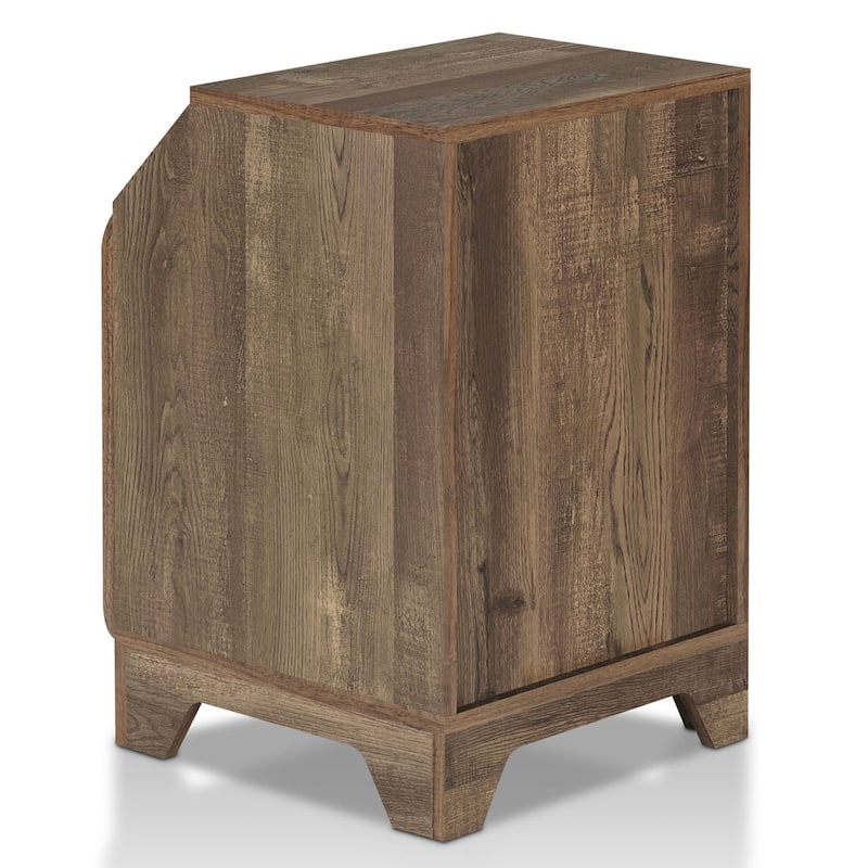 DH BASIC Rustic Oak 16-inch 3-Shelf End Table by Denhour