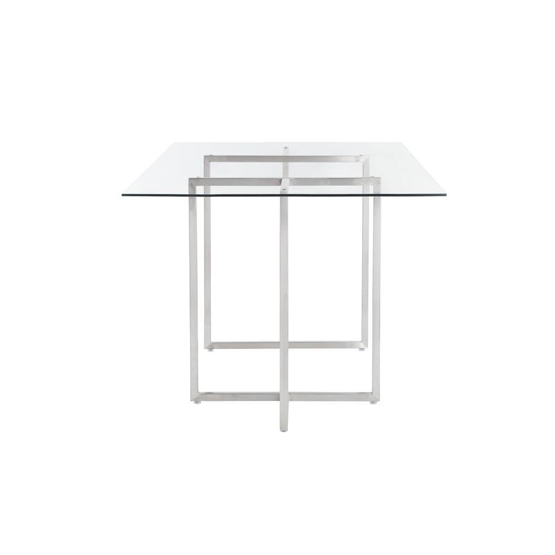 Legend 29x48-Inch Rectangular Dining Table with Stainless Steel Base