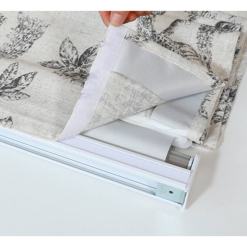 Peacock Print Linen Blend 100%Blackout Roman Shade