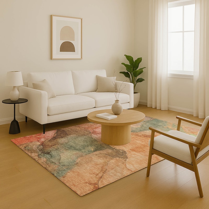 Premium Washable Super Soft Abstract Watercolor Mayfield Rug