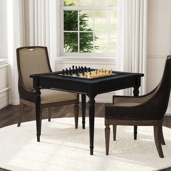 slide 2 of 9, Vincent Multi-Game Card Table Black
