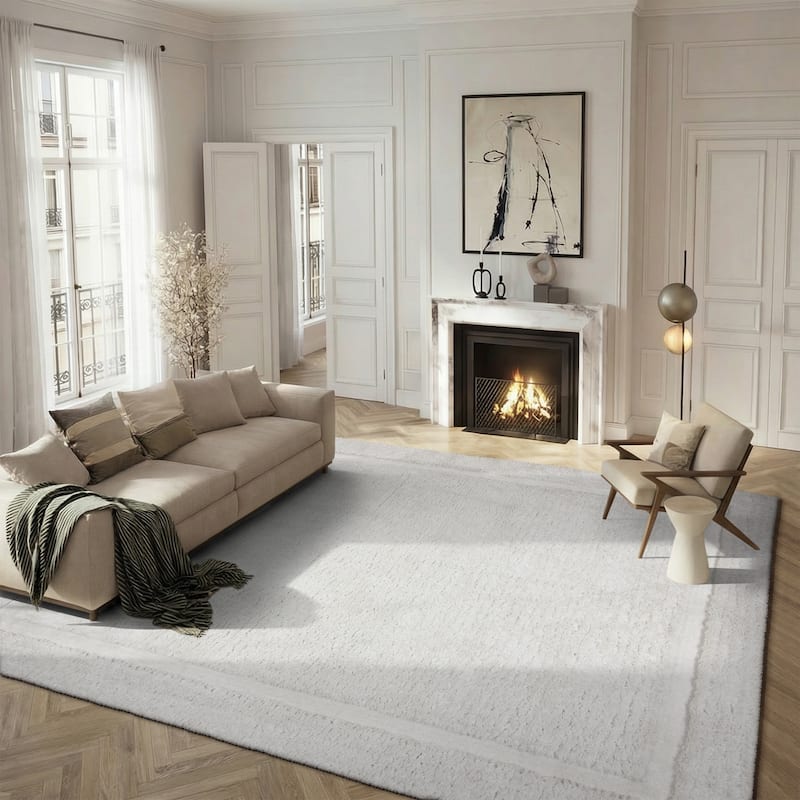 SAFAVIEH Handmade Glamour Shag Ammaria Casual Solid Polyester Rug