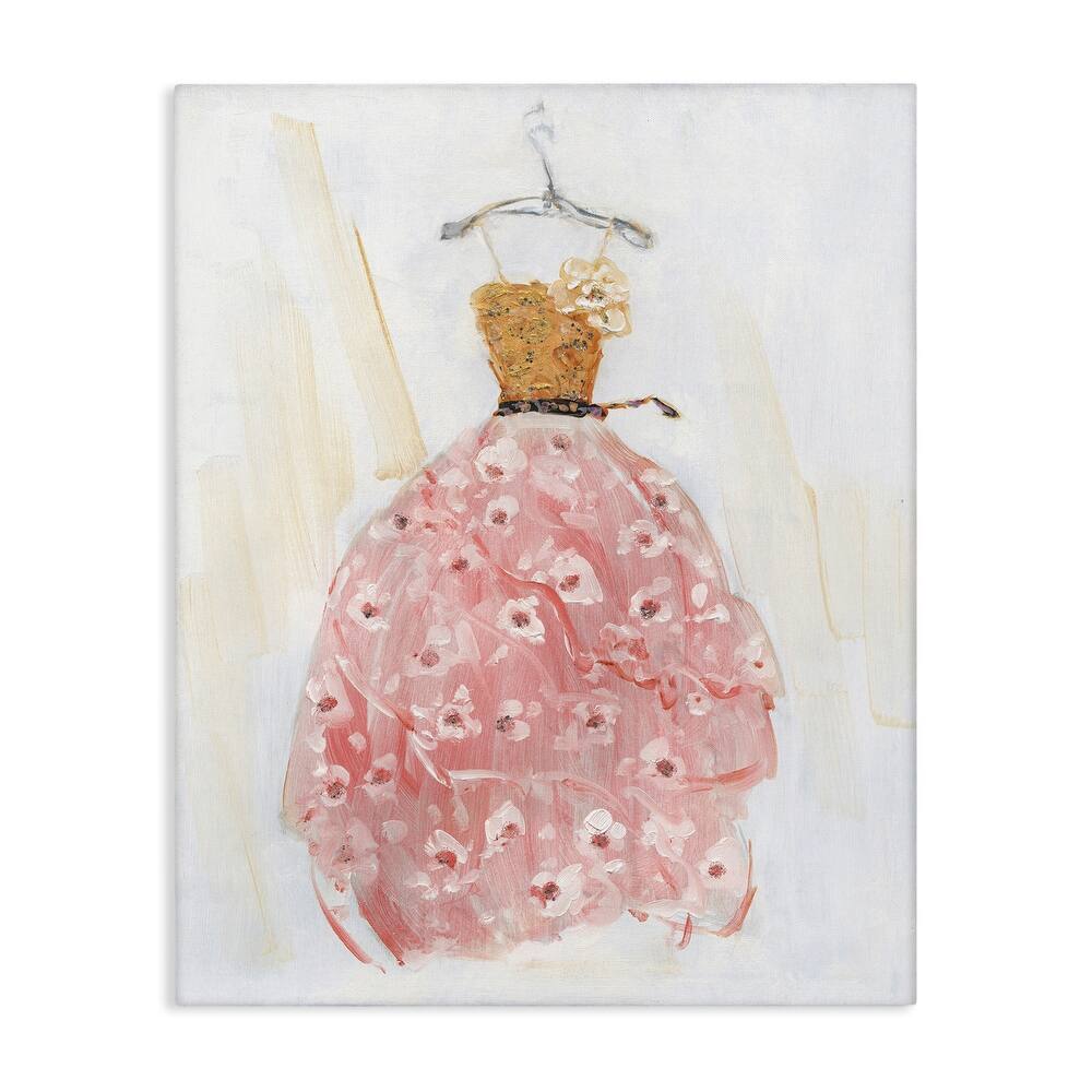 Stupell Elegant & Sophisticated Pink Gown Canvas Wall Art Design By Sally Swatland