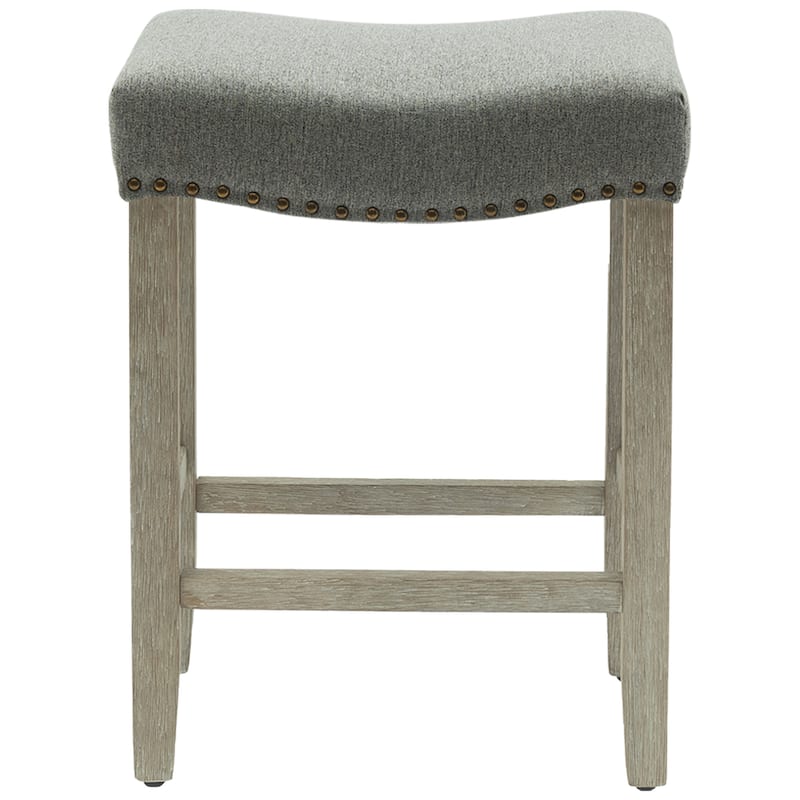 Jameson Upholstered Polyester Gray 24 Inch Counter Stool