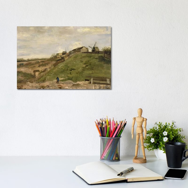 iCanvas "The Hill at Montmartre with Stone Quarry" by Vincent van Gogh Canvas Print - 8x12x0.75