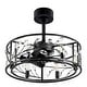 preview thumbnail 64 of 79, 20"/28" Modern 3/5/7-Blade Caged Crystal Ceiling Fan with Light Kit and Remote