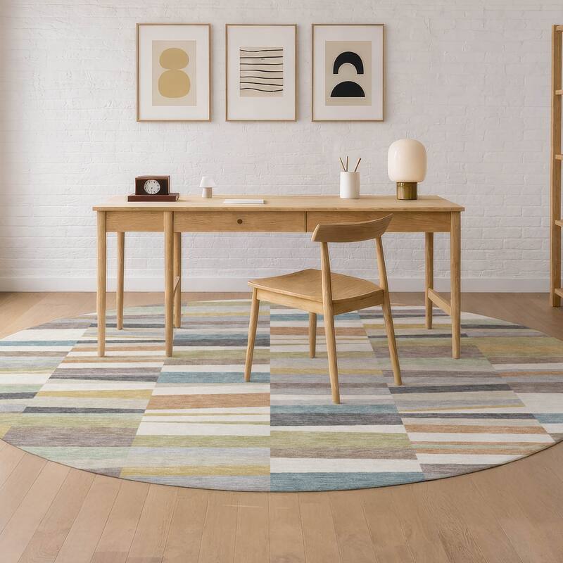 Machine Washable Indoor/ Outdoor Modern Antonito Chantille Rug