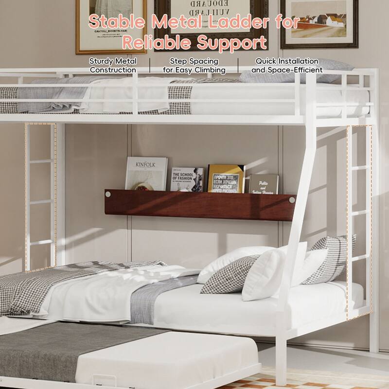 High-Stability Square Tube Bunk Bed Modern Minimalist Look