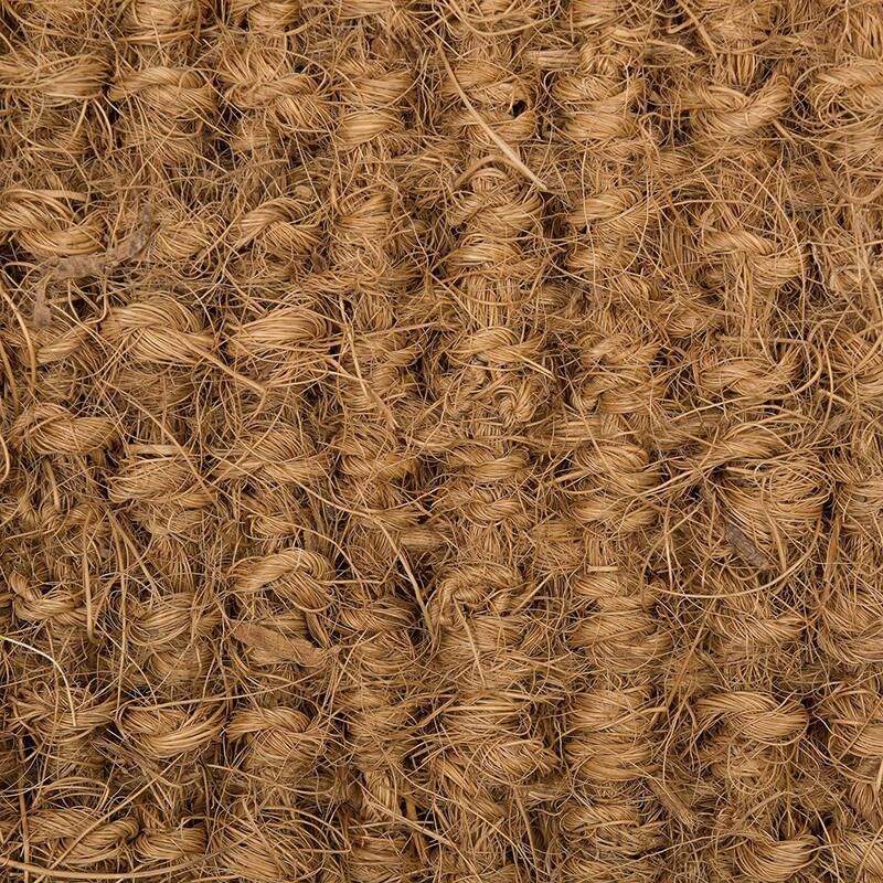 Textured Style Rectangular Coir Doormat - 14" x 24" - Brown - other-rug-size