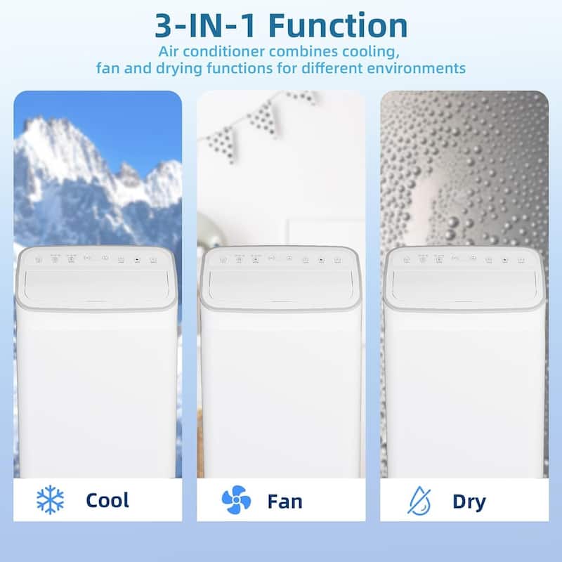 12,000 BTU Portable Air Conditioner, 24 Hour Timer