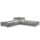 preview thumbnail 24 of 22, 3 IN 1 L-shaped Platform Bed with Trundle and Drawers Linked with built-in desk
