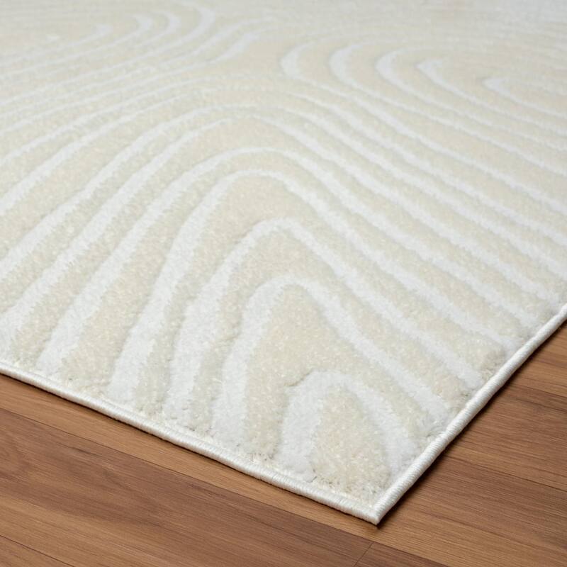 Luxe Weavers Modern Swirl Area Rug Geometric Carpet for Living Room