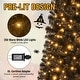 preview thumbnail 6 of 11, Gymax 6/7 FT Pre-lit Black Christmas Tree Artificial PVC Slim Pencil - See details