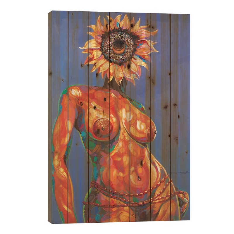 My Nectar Print On Wood by Akintayo Akintobi - Multi-Color - 40x26x1.5