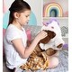 preview thumbnail 6 of 4, DolliBu Sitting Brown Moose Unicorn Plush Stuffed Animal Toy - 10 inches