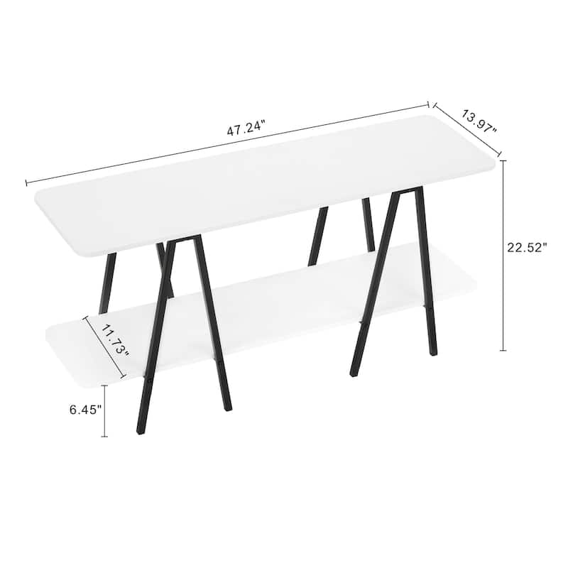 Manhattan Comfort Modern Celine 47.24" Sideboard with 2 Shelves in Black