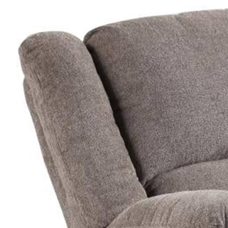 Cem Manual Reclining Chair, Pillow Tufted, Mocha Gray Chenille