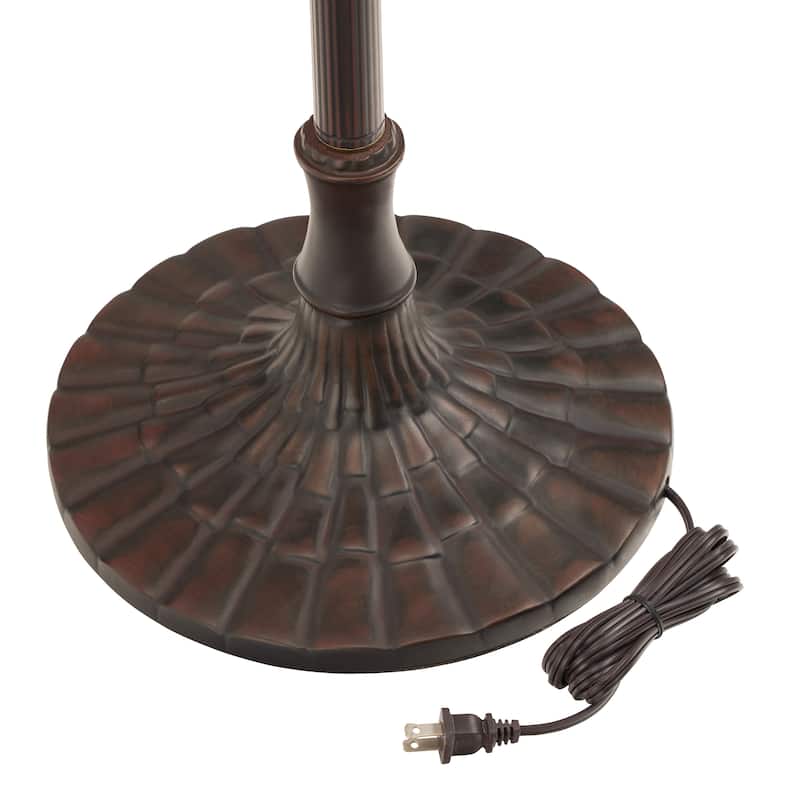 Emily River of Goods Autumn Leaves Stained Glass 62-Inch Floor Lamp - 18" x 18" x 62"