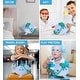 preview thumbnail 3 of 4, DolliBu Blue Narwhal Doctor Baby Soft Plush with Scrub Cap & Face Mask - 11.75 inches