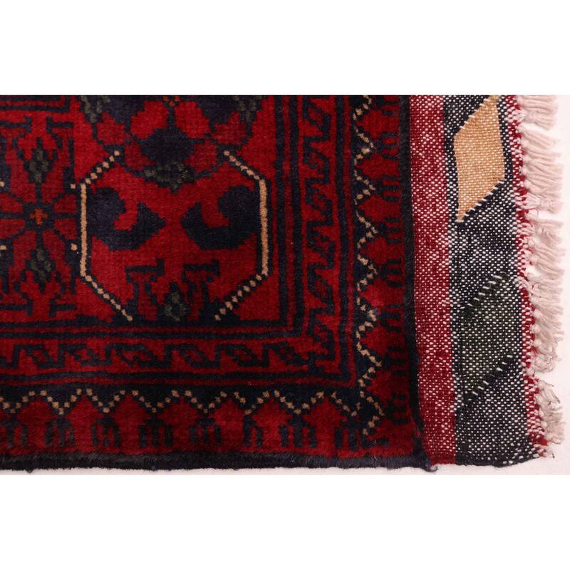 ECARPETGALLERY Hand-knotted Finest Khal Mohammadi Red Wool Rug - 3'1 x 6'7