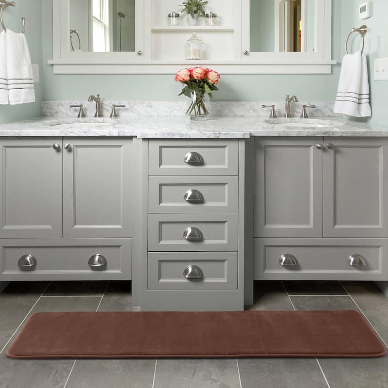Sweet Home Collection Memory Foam No Slip Back Bath Mats