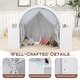 preview thumbnail 3 of 4, Kids Playhouse 3-in-1 w/8 Cubbies Mattress Space & Curtain Shades - White