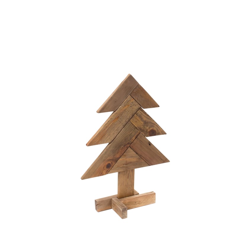 Rustic Wood Pine Tree (Set of 2) - N/A