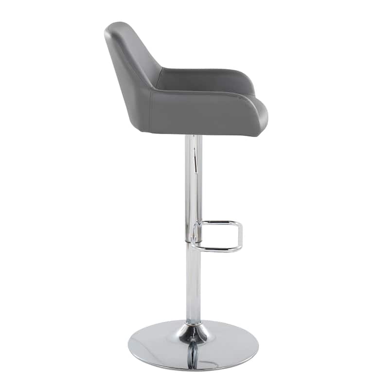 Porch & Den Galotti Adjustable Bar Stool with Rounded Rectangle Footrest (Set of 2)