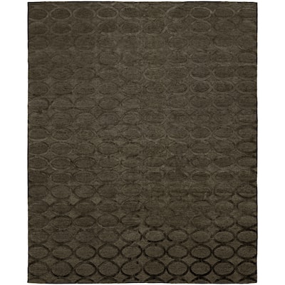 Modern Hand-Knotted Wool & Viscose Area Rug