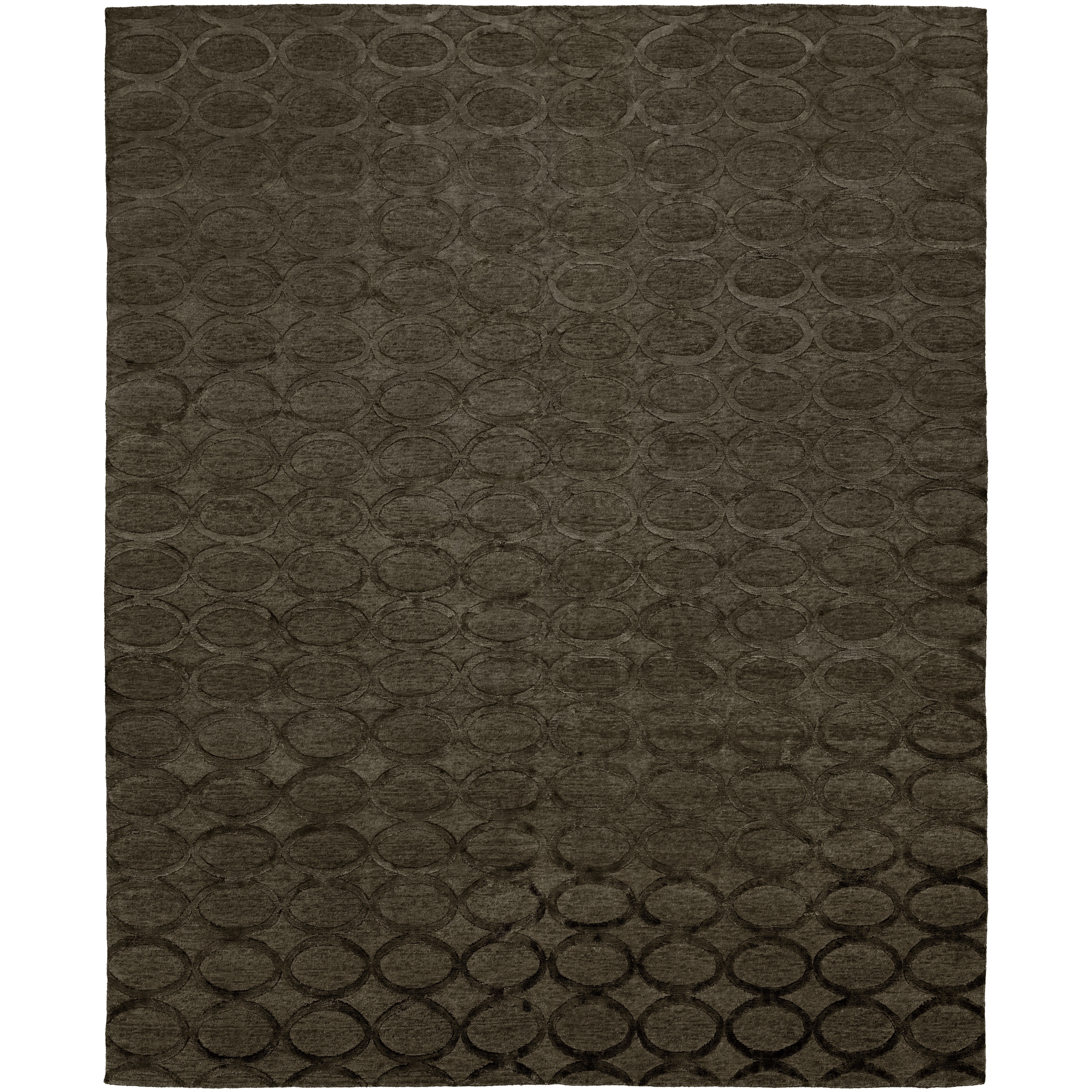 KALATY Modern Hand-Knotted Wool & Viscose Area Rug