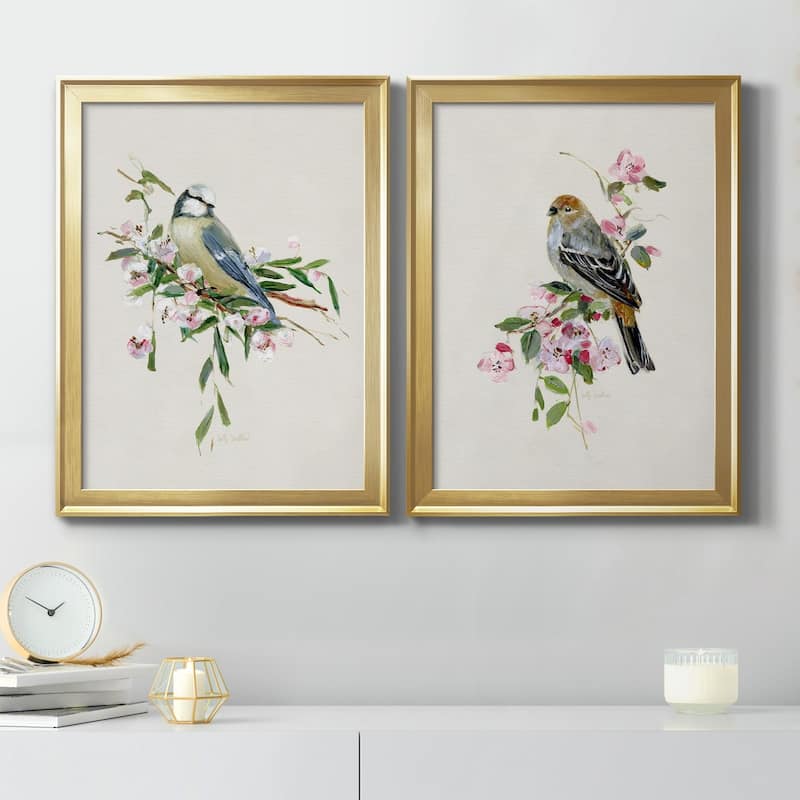 Spring Song Blue Bird Premium Framed Print - Ready to Hang - Multi-Color