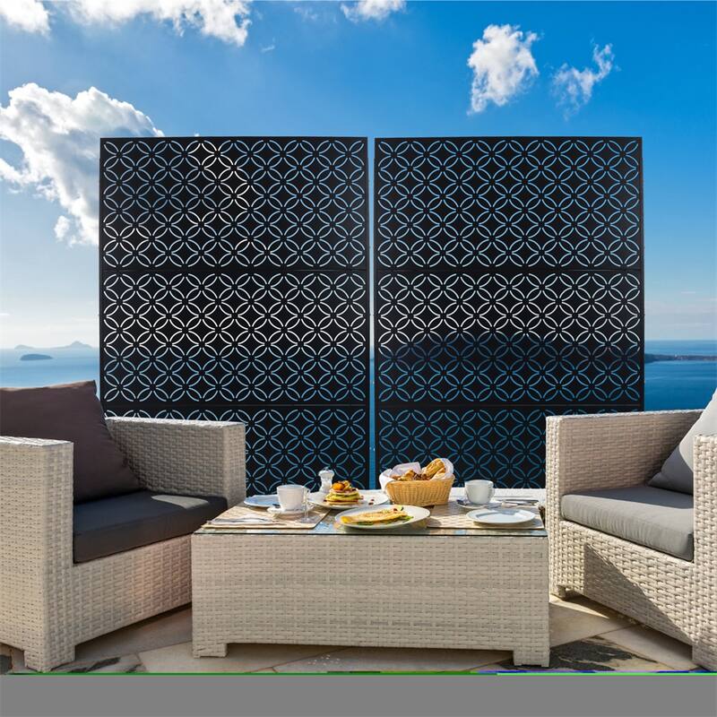 Outdoor & Indoor Privacy Screen Metal Privacy Screen 76" H×48" W