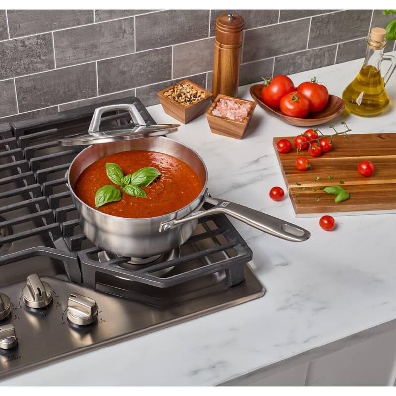 ZWILLING Motion Stainless Steel 2.5-qt Stainless Steel Saucepan with Lid