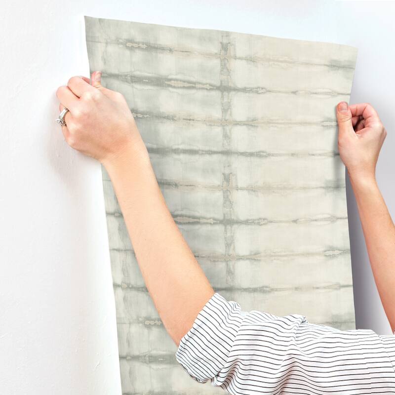 A-Street Prints Modulus Seafoam Geometric Stripe Wallpaper