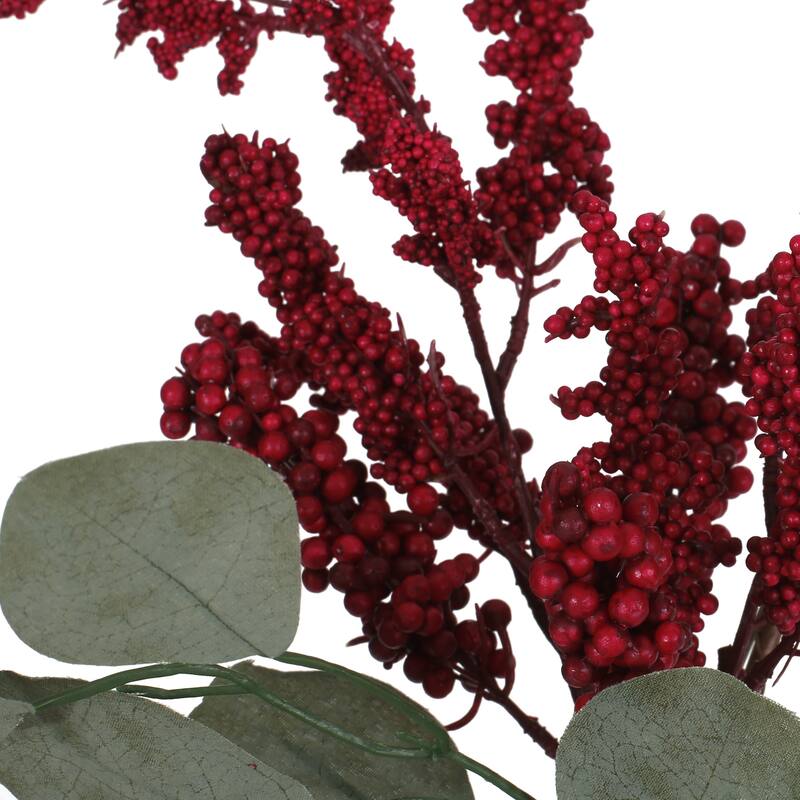Nolta 5' Eucalyptus Artificial Garland with Berries by Christopher Knight Home - Red + Green