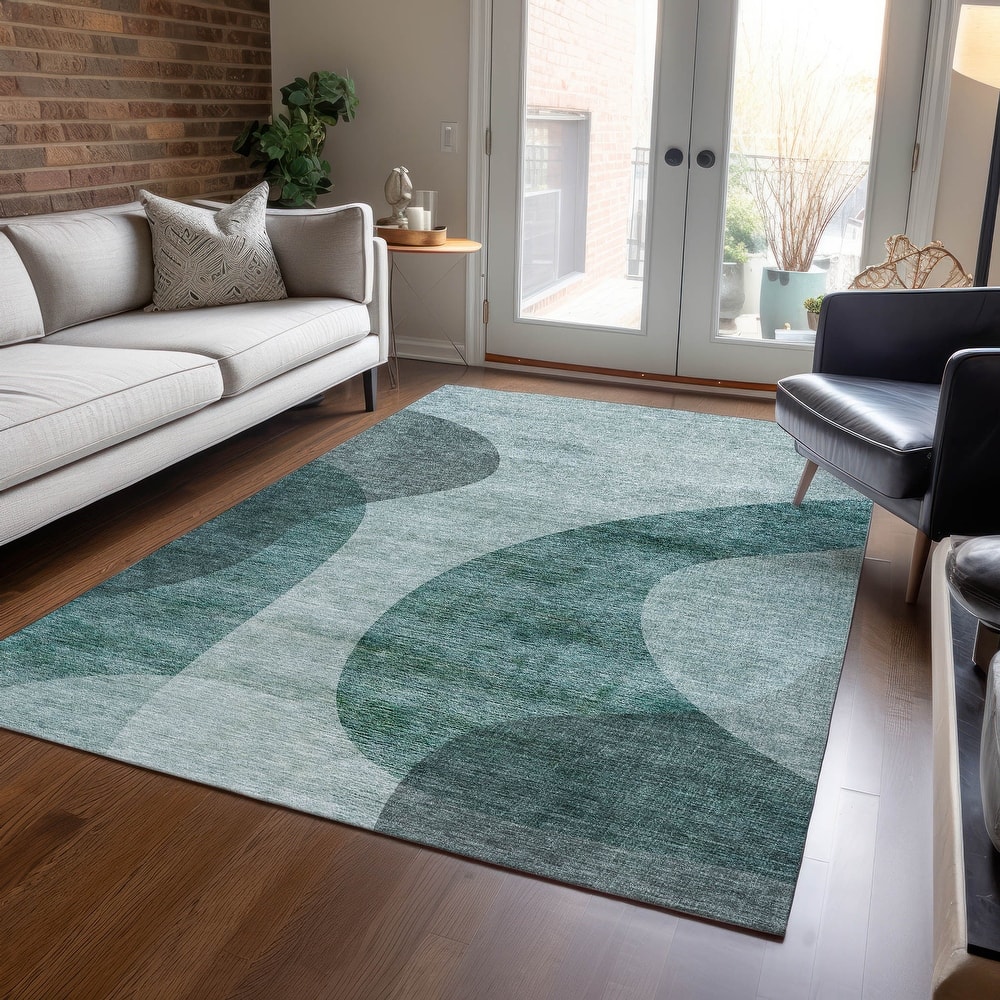 Machine Washable Indoor/ Outdoor Chantille Modern Deco Rug
