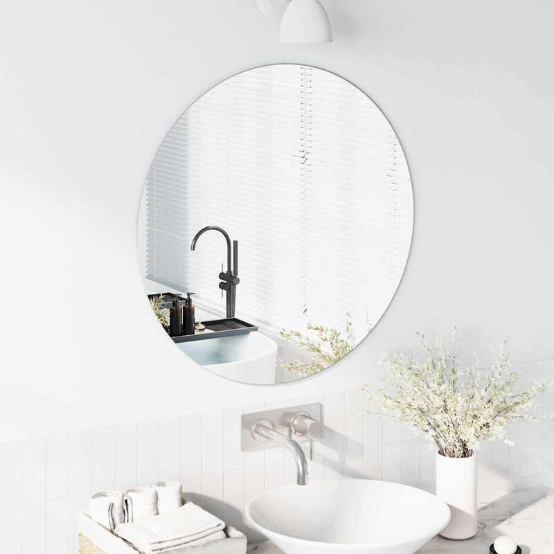 vidaXL Wall Mirror Square 15.75 x 15.75 in Tempered Glass