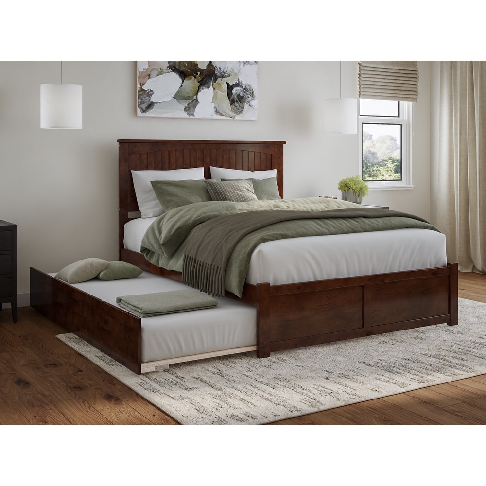 Nantucket Bed with Footboard and Twin Extra Long Trundle