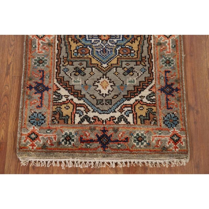 Gray Heriz Serapi Accent Rug Handmade Wool Carpet - 2'0" x 3'0"